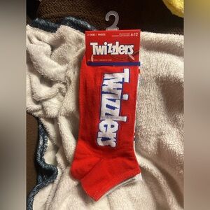 2PK Twizzlers Red Casual Socks for Men 2 Pairs